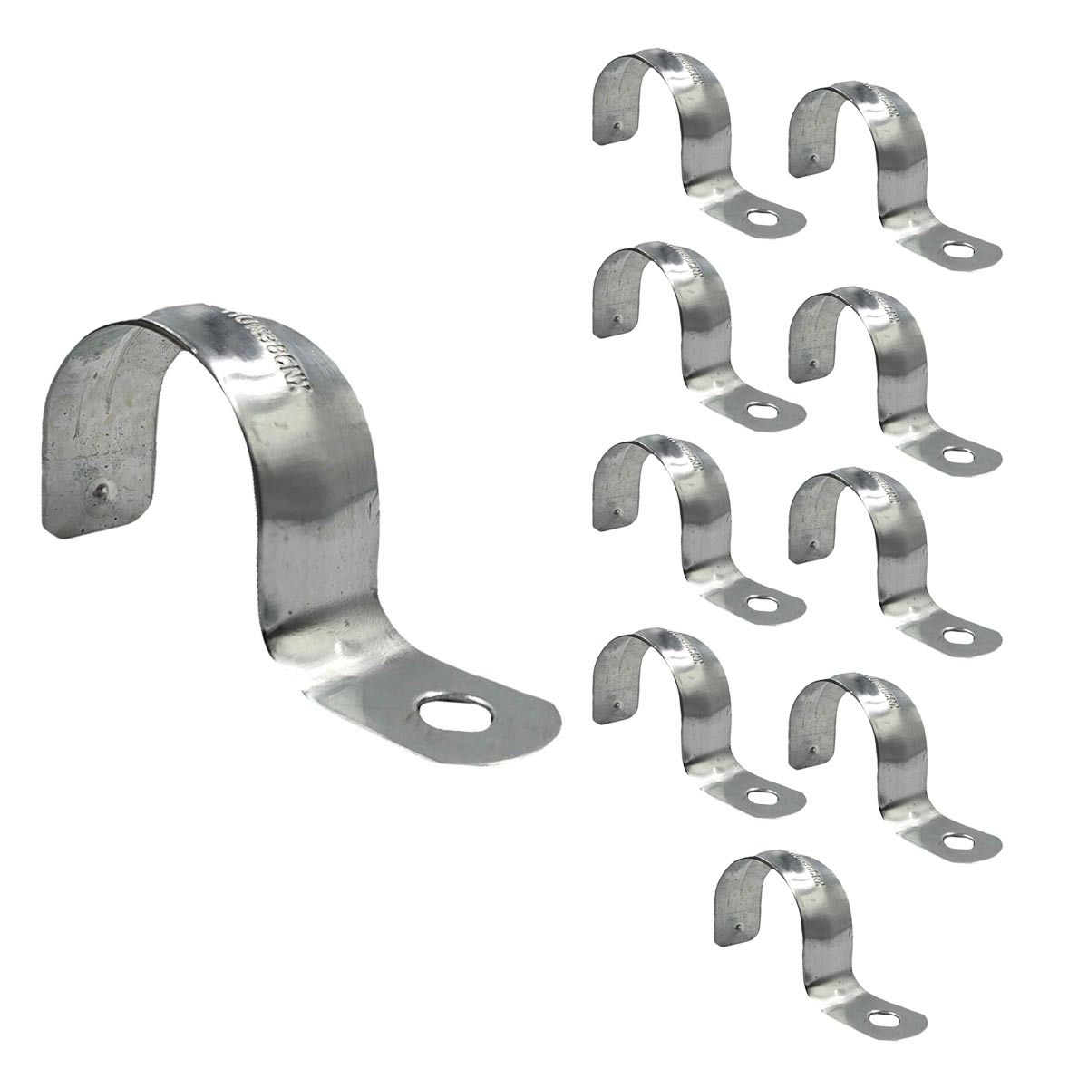 10 Pzs Abrazadera Tipo Uña Para Tubo 1 1/2 Pulgadas Acero Ferreabasto Ferreabasto