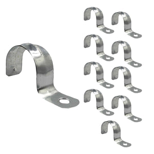 10 Pzs Abrazadera Tipo Uña Para Tubo 1 1/2 Pulgadas Acero Ferreabasto Ferreabasto