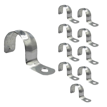 10 Pzs Abrazadera Tipo Uña Para Tubo 1 1/2 Pulgadas Acero Ferreabasto Ferreabasto