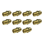 10 Pzs Niple Terminal Conexion De Laton Para Gas 3/8" X 1/4" CNX Ferreabasto