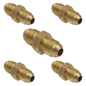 5pz Niple Union Conexion Laton Para Gas 1/4" X 1/4" CNX Ferreabasto