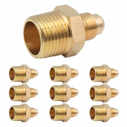 10 Pzs Niple Terminal Conexion De Laton Para Gas 3/8" X 1/4" Ferreabasto Ferreabasto