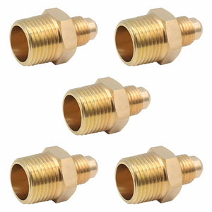 5 Pzs Niple Terminal Conexion De Laton Para Gas 3/8" X 1/4" Ferreabasto Ferreabasto