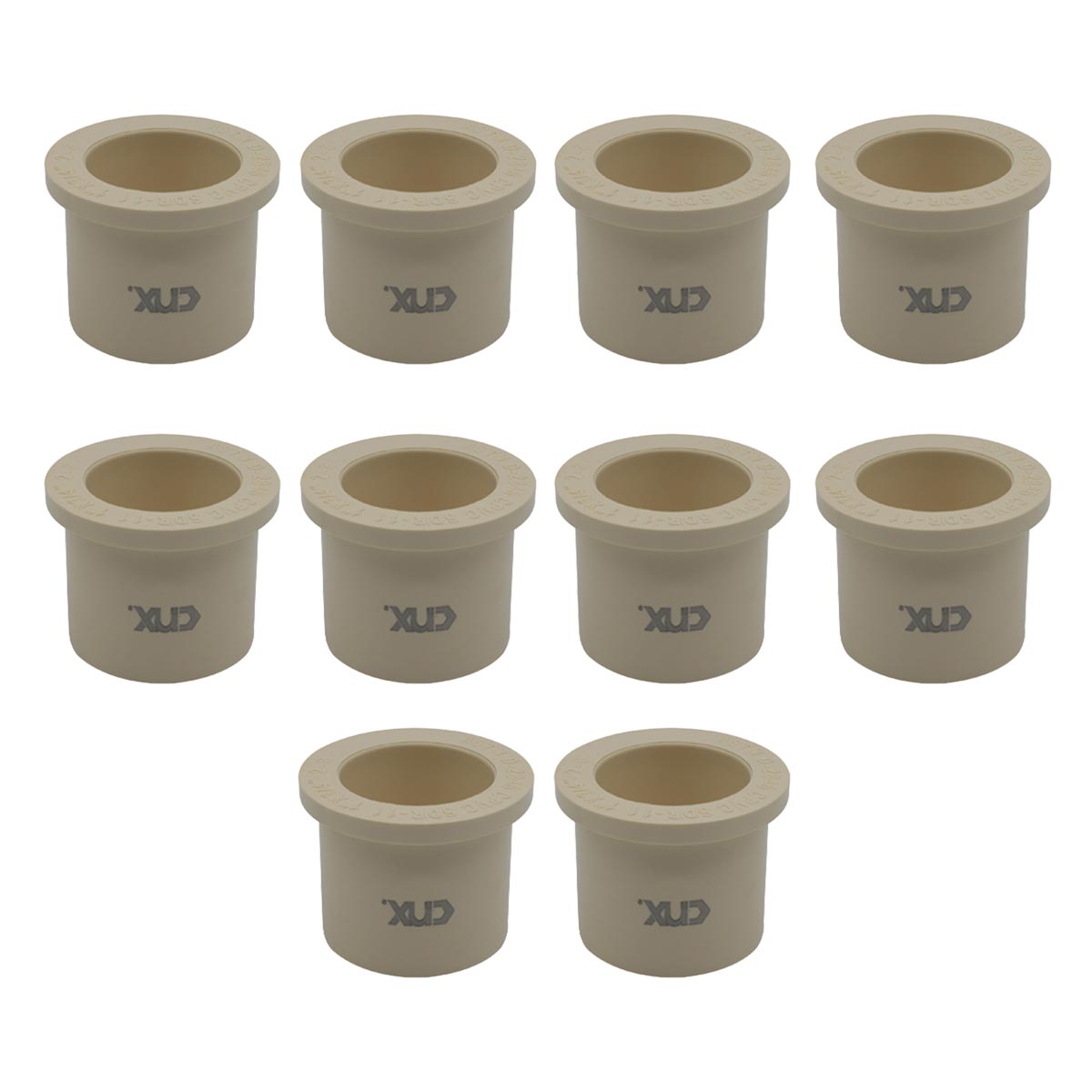 10 Pzs Reduccion Bushing De Cpvc 1 1/4 X 1/2 Pulgadas Crema Ferreabasto Ferreabasto