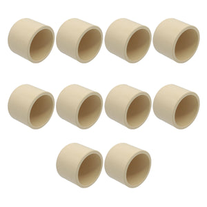 10 Pzs Tapon De Cpvc Capa De 1 1/4 Pulgadas Color Crema CNX Ferreabasto
