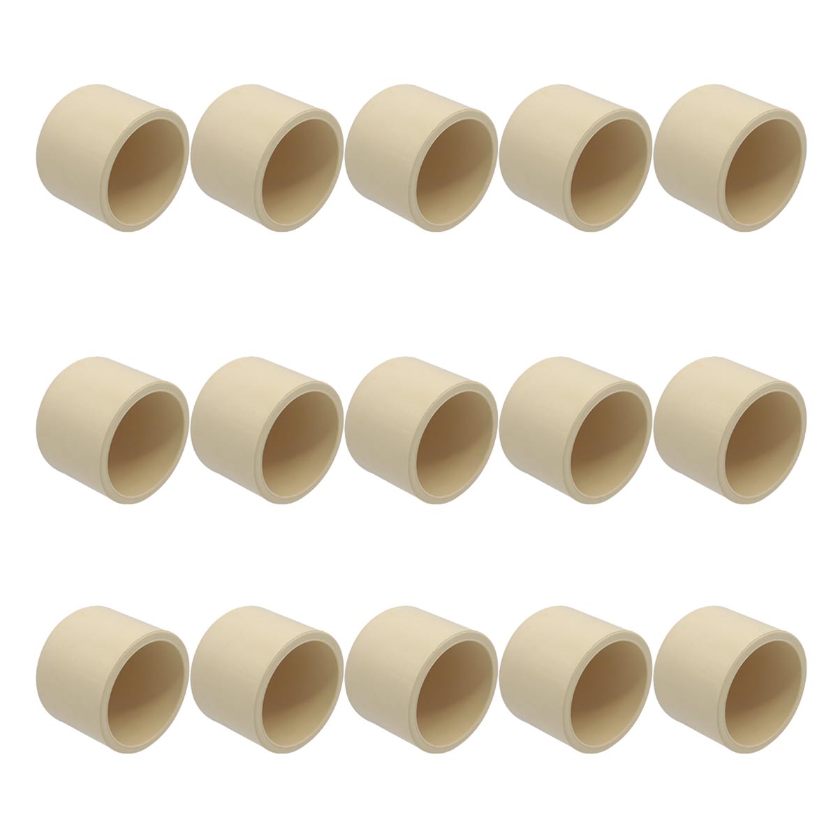 15 Pzs Tapon De Cpvc Capa De 1 1/4 Pulgadas Color Crema CNX Ferreabasto
