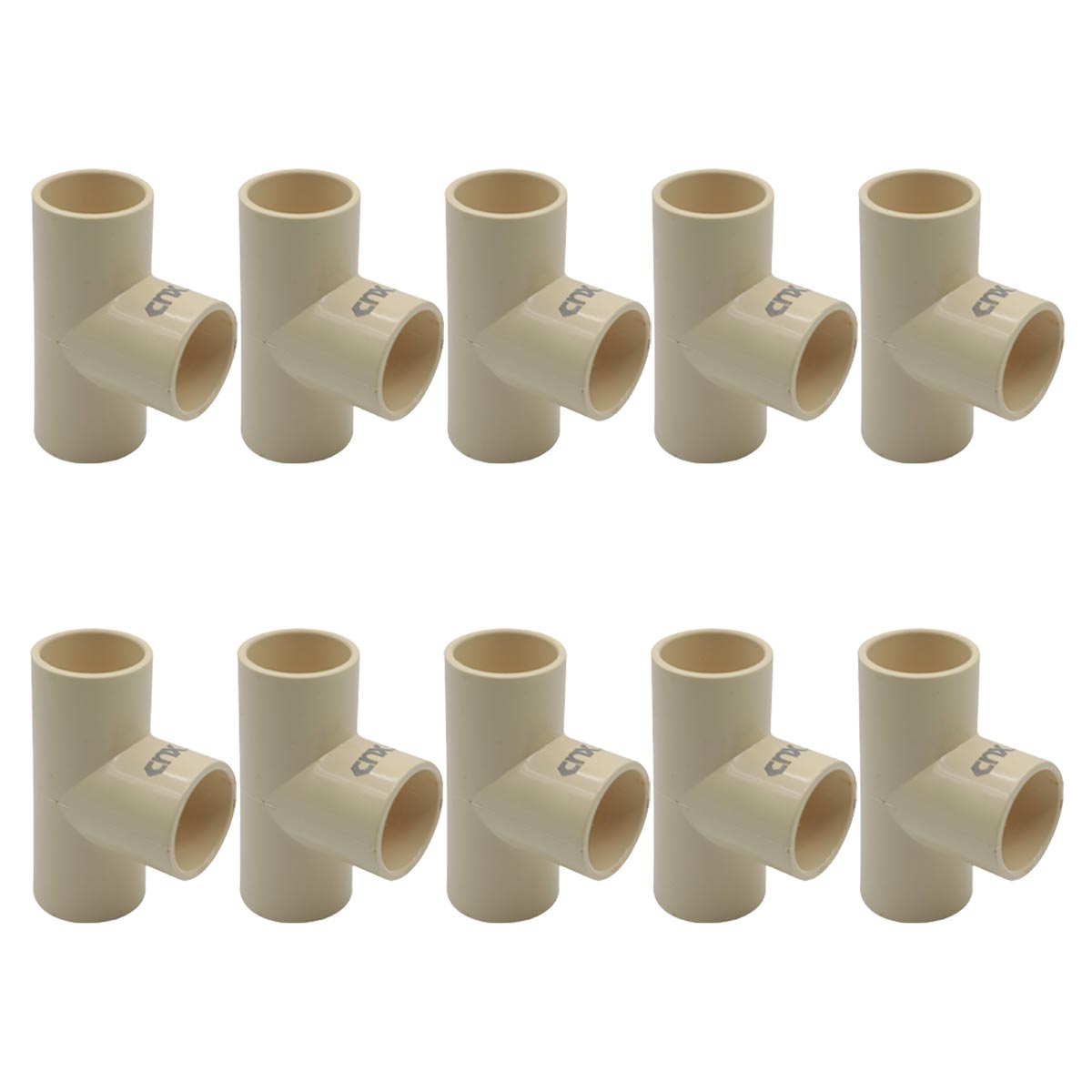 10 Pzs Tee Conexion De Cpvc De 1 1/4 Pulgadas Color Crema Ferreabasto Ferreabasto
