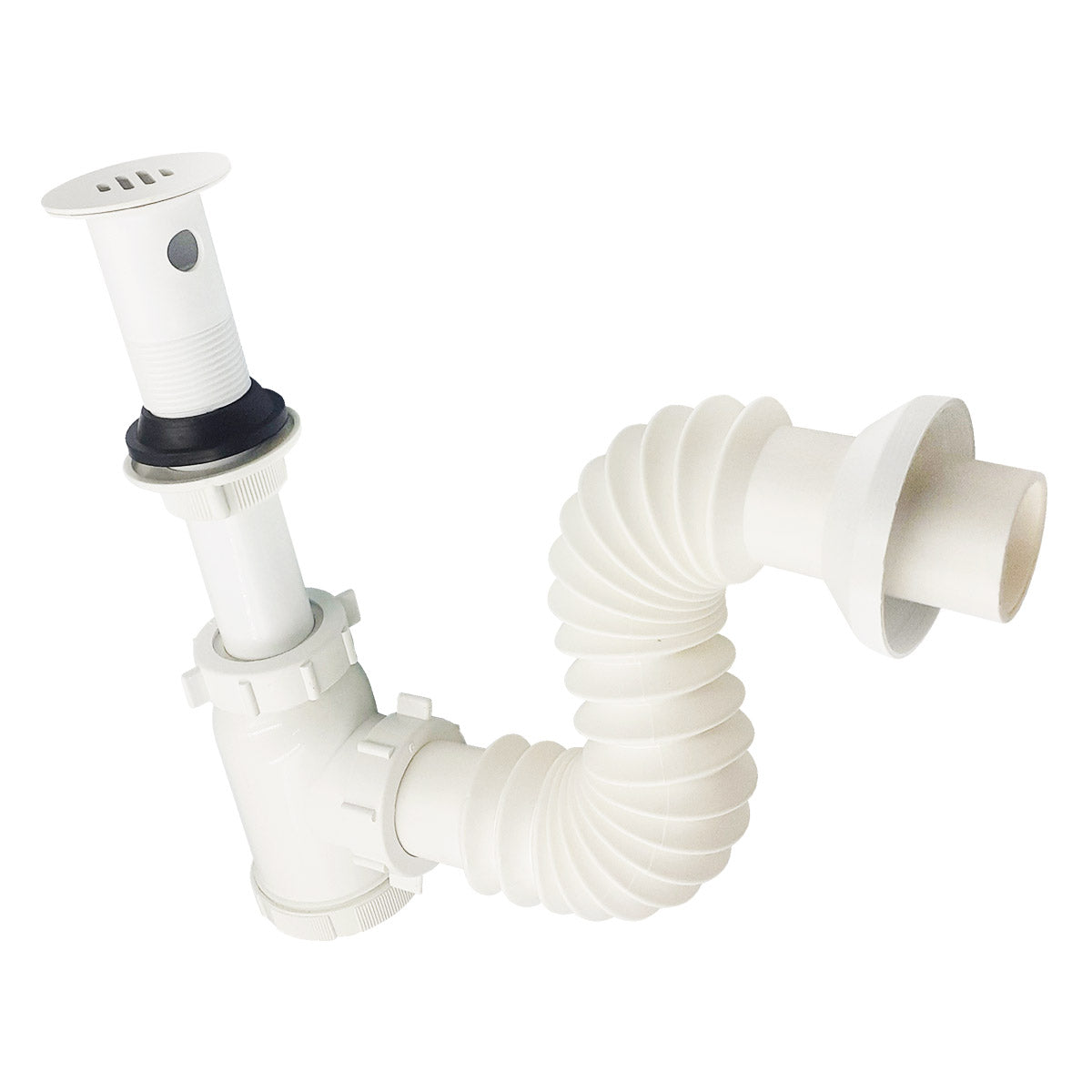 Trampa Cespol Pvc Tipo Bote P/Lavabo Salida Flexible Inreco INRECO Ferreabasto