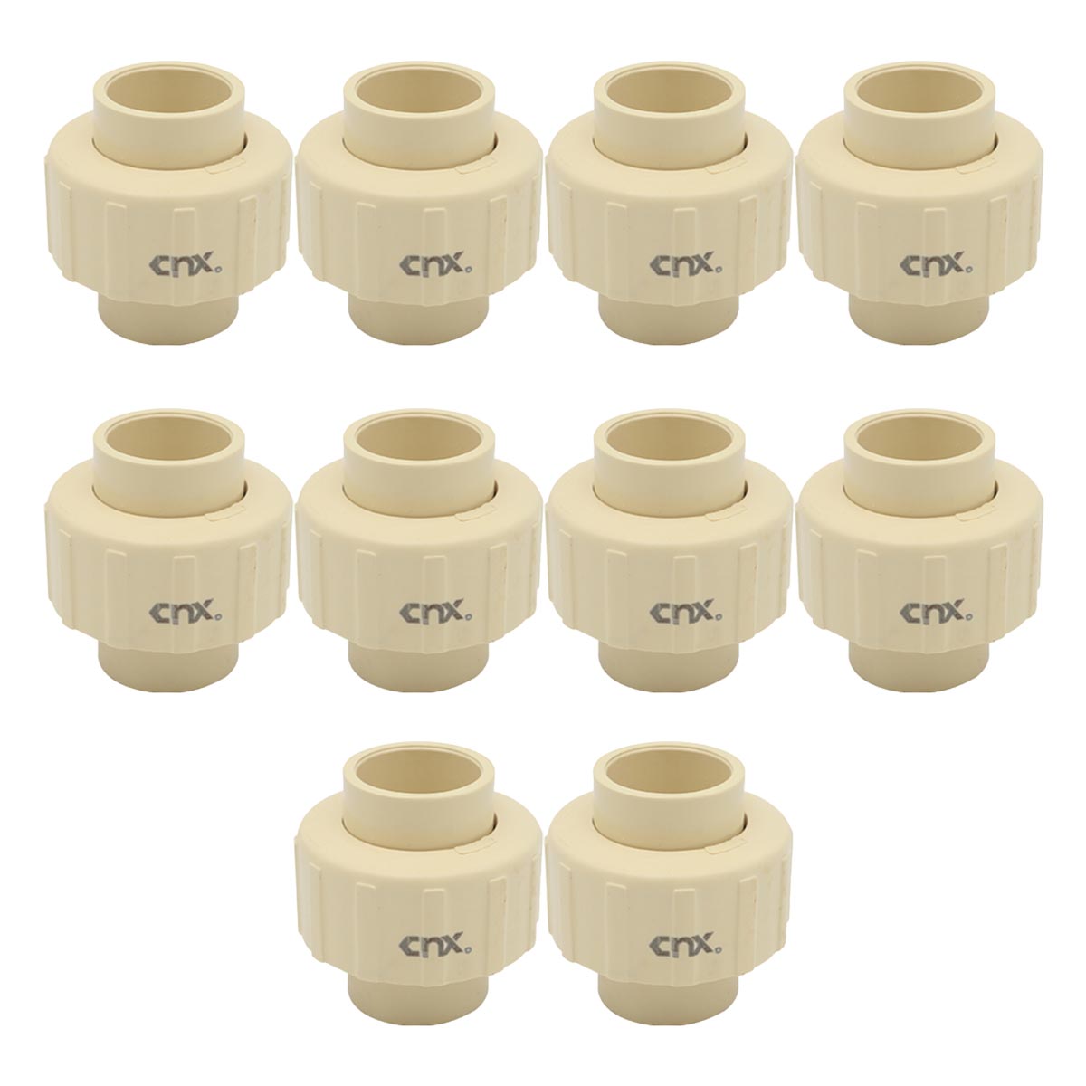 10 Pzs Tuerca Union Lisa De Cpvc 1 1/4 Pulgadas Color Crema Ferreabasto Ferreabasto