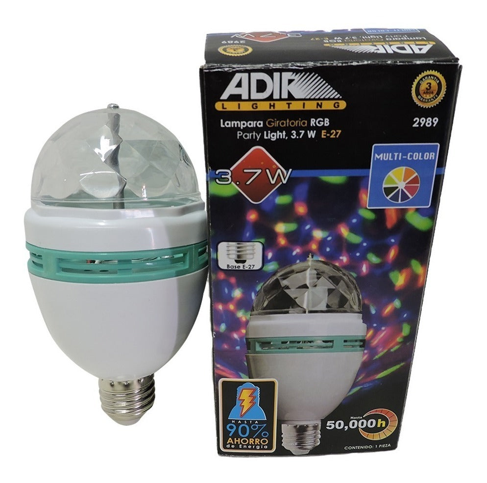 Lampara Led Giratoria Rgb Party Light 3.7=36w E-27 2989 Adir ADIR Ferreabasto