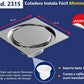 Coladera Instala Facil Acero Inoxidable Fleximatic 2315 Con Check Antiolores FLEXIMATIC Ferreabasto