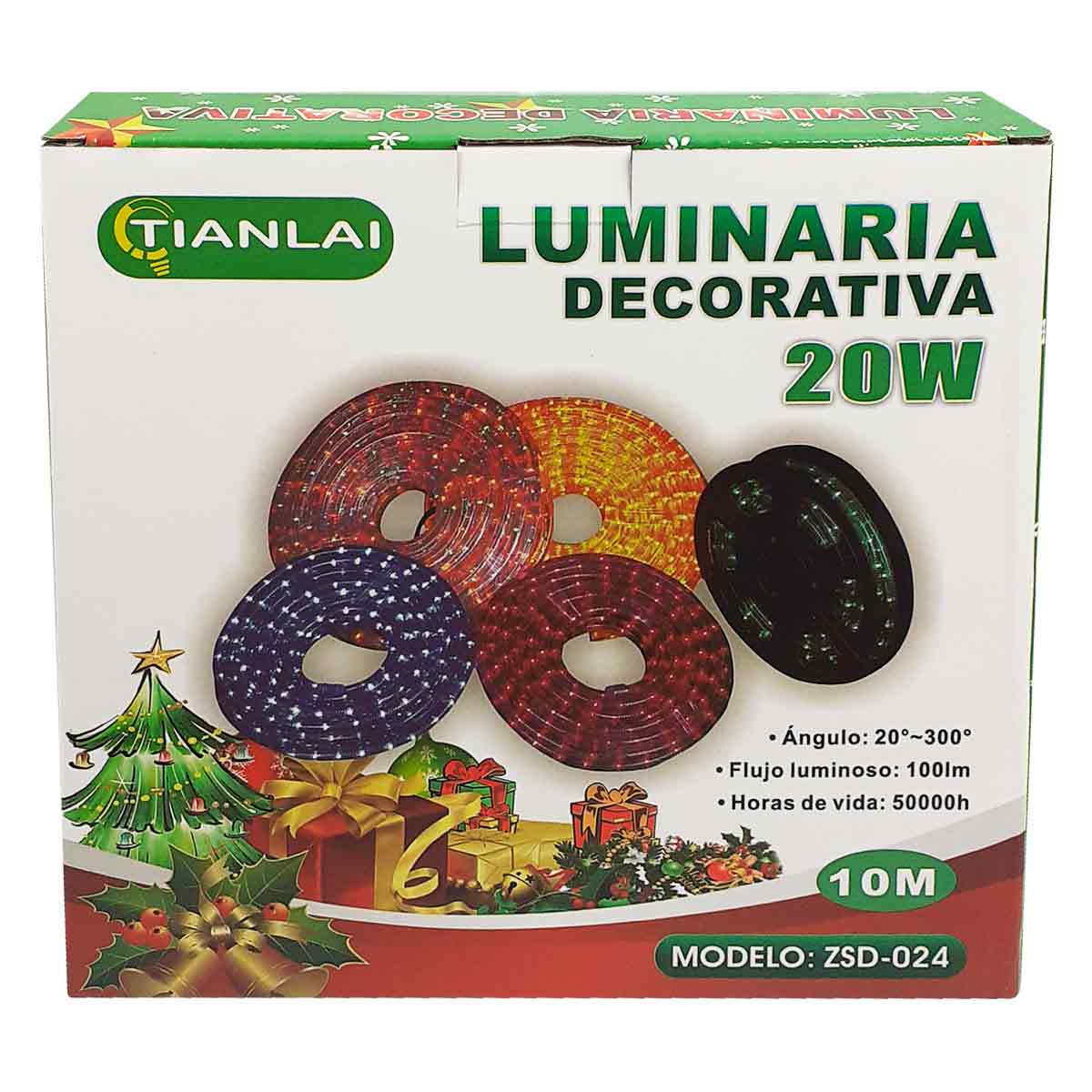 Luminaria Decorativa 20W 10M Luz Colores Tianlai Manguera Led TIANLAI Ferreabasto