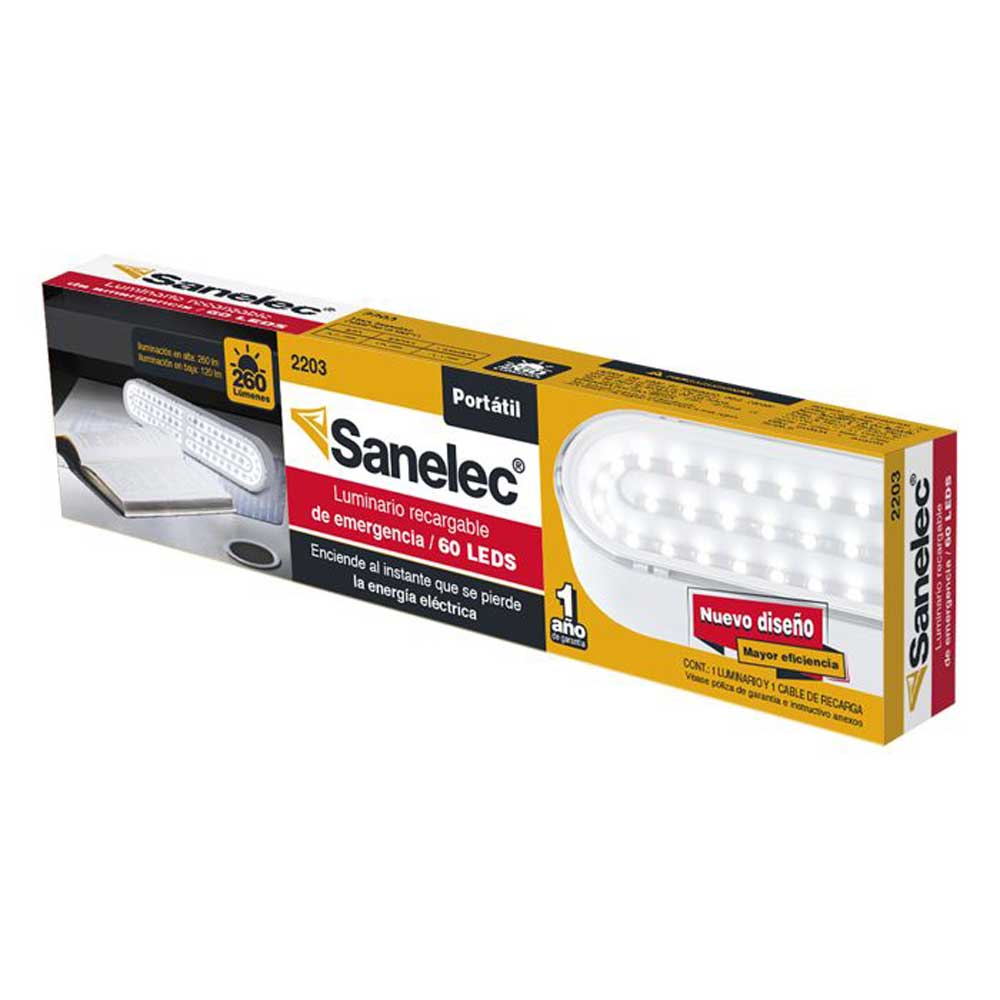 Lampara Led Emergencia Recargable 260 Lumen 4.5Hr Sanelec SANELEC Ferreabasto