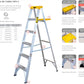 Escalera Tijera Aluminio Profesional 6 Esc 120Kg 2.13M Byp - Ferreabasto