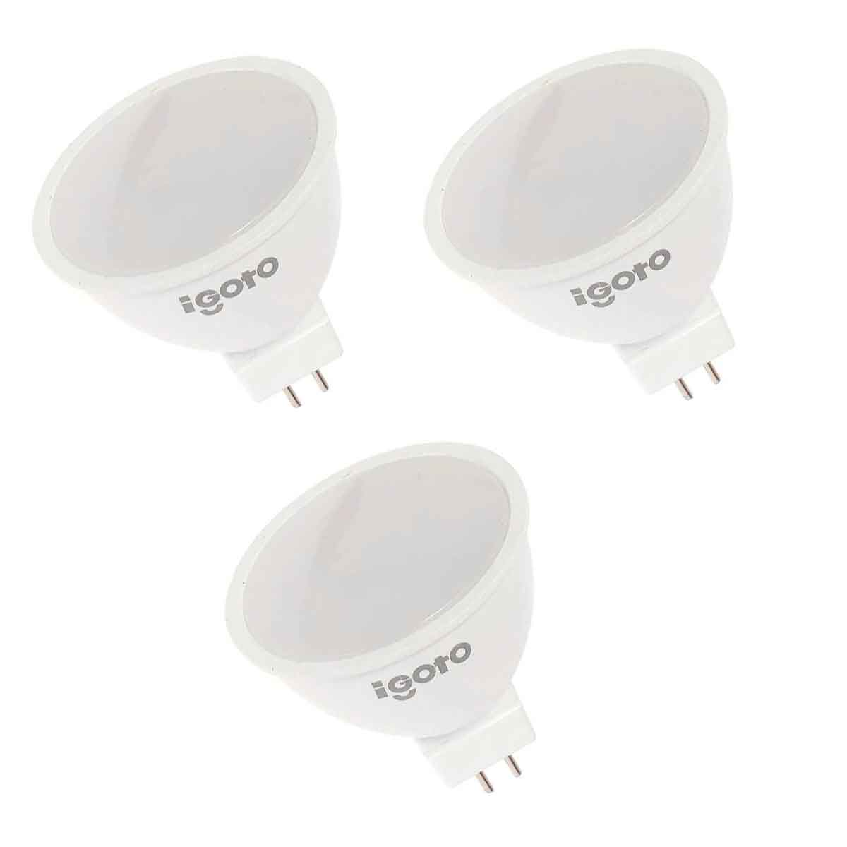 paquete 3 focos mr16 led luz fria igoto