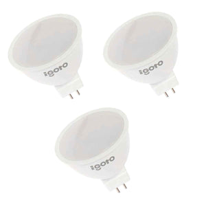 paquete 3 focos mr16 led luz fria igoto
