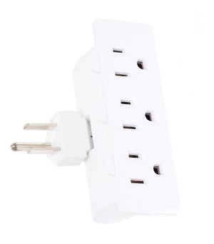 Adaptador Multicontacto Triple Triangular  Blanco Igoto - Ferreabasto