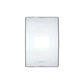 Placa Zurich 1 Modulo Blanca Con Marco Color Negro Igoto IGOTO Ferreabasto