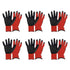 paquete 6 pares de guantes rojo negro byp gnn09