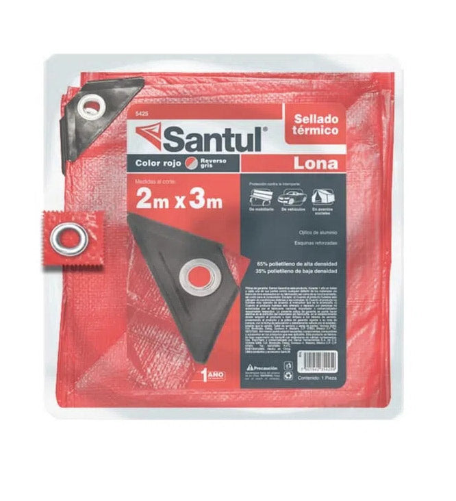 Lona Uso Ligero Roja Reforzado 110gr Para Toldo 2x3m Santul - Ferreabasto