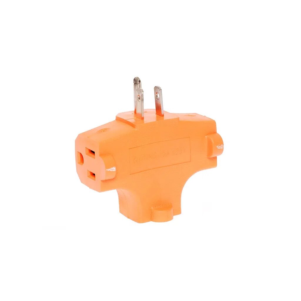 Adaptador Multicontacto Triple Naranja 125V 15A Nom  Igoto IGOTO Ferreabasto