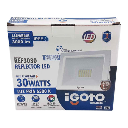 caja reflector led igoto ref3030