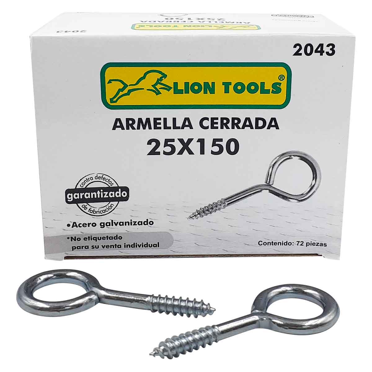 caja blanca armella cerrada acero galvanizado 25x150