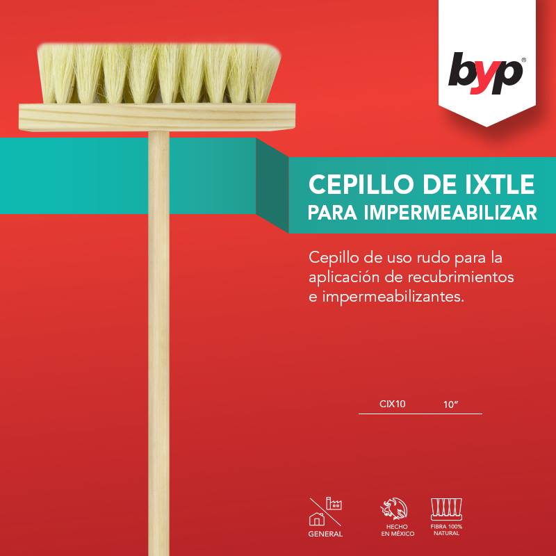 Cepillo De Ixtle Para Impermeabilizar 10&quot; Byp - Ferreabasto
