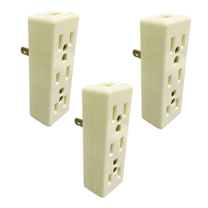 Pack 3 Clavija Triple Aterrizado Baquelita 127V 15A Yeilite YEILITE Ferreabasto
