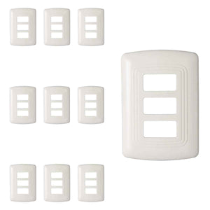 Placa Abs Marfil Tipo Venecia 3 Ventanas Yeilite 10 Piezas YEILITE Ferreabasto