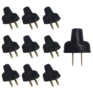 Pack 10 Clavija Ovalada Tipo Royer 127V-15A Vinil Yeilite YEILITE Ferreabasto