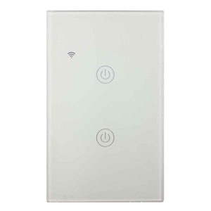 placa blanca de 2 botones wifi
