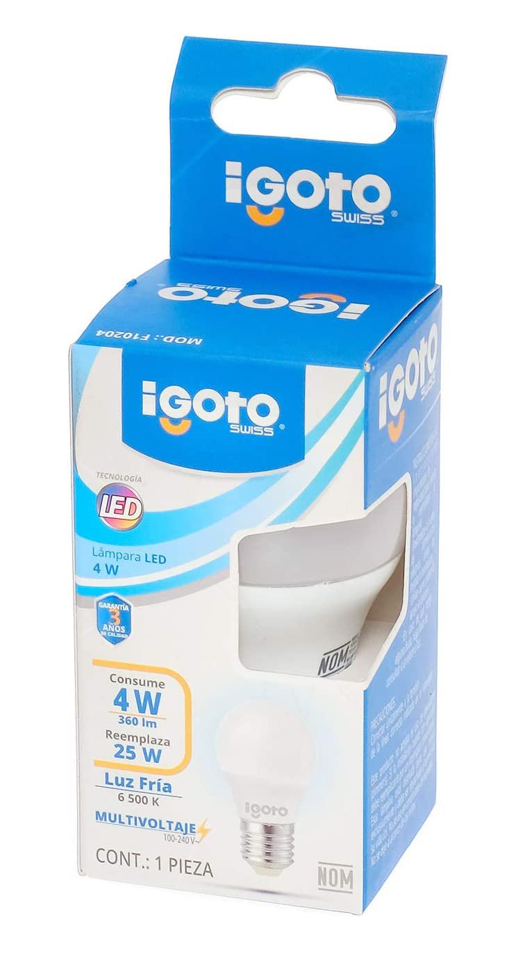 Foco Led G45 4W=25W 6500K Luz Fria Nom Igoto IGOTO Ferreabasto