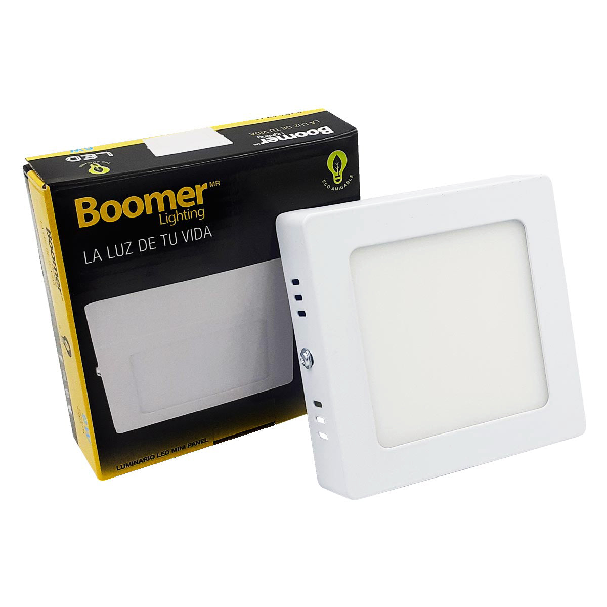 Luminario Mini Panel Led Cuadrado 6W 6500K Luz De Dia Boomer BOOMER Ferreabasto