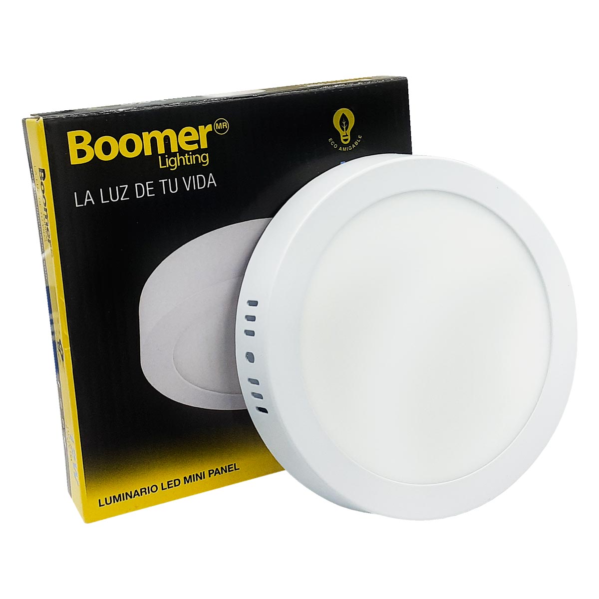 Luminario Mini Panel Led Redondo 12W 3000K Luz Calida Boomer BOOMER Ferreabasto