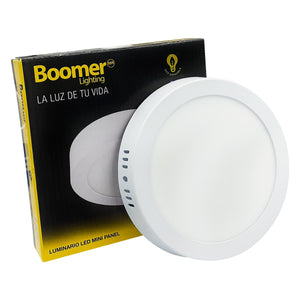 Luminario Mini Panel Led Redondo 12W 3000K Luz Calida Boomer BOOMER Ferreabasto