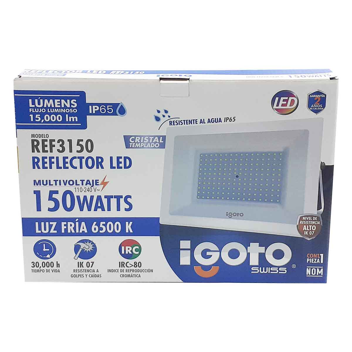 caja reflector led 150w blanco igoto