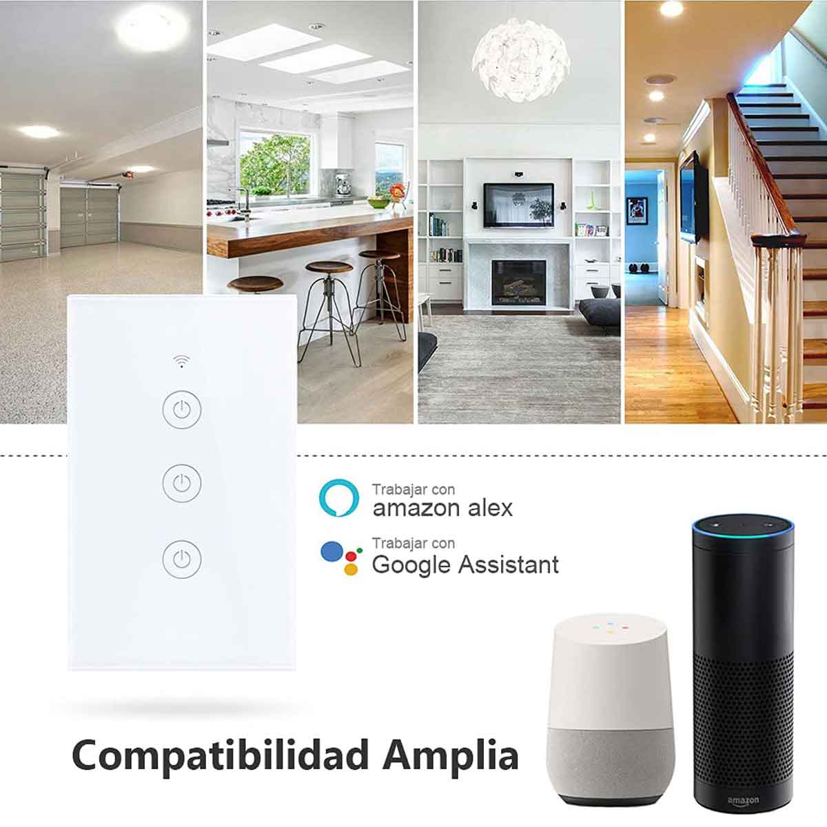 placa blanca compatible con alexa amazon