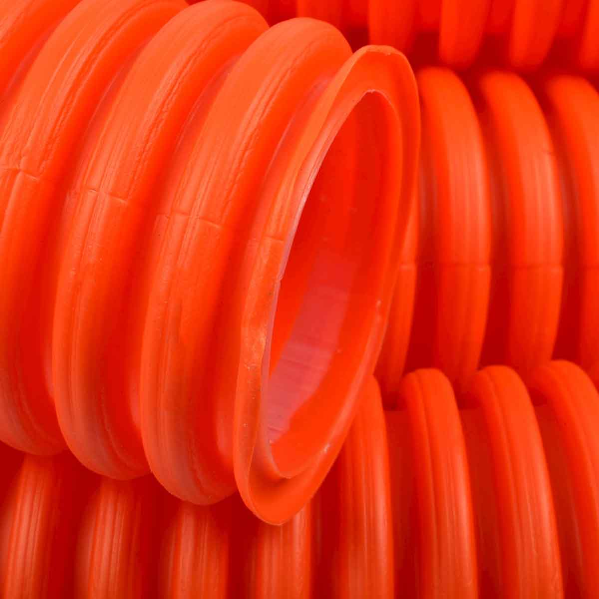 Tubo Poliducto Flexible Forte Con Guia Naranja 3/4 50M Flexinr INDUSMAYA Ferreabasto