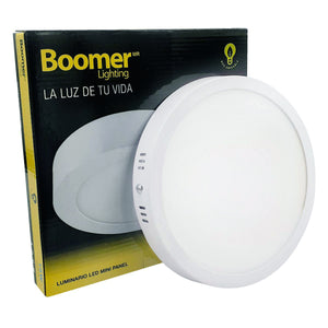 Luminario Mini Panel Led Redondo 18W 6500K Luz De Dia Boomer BOOMER Ferreabasto