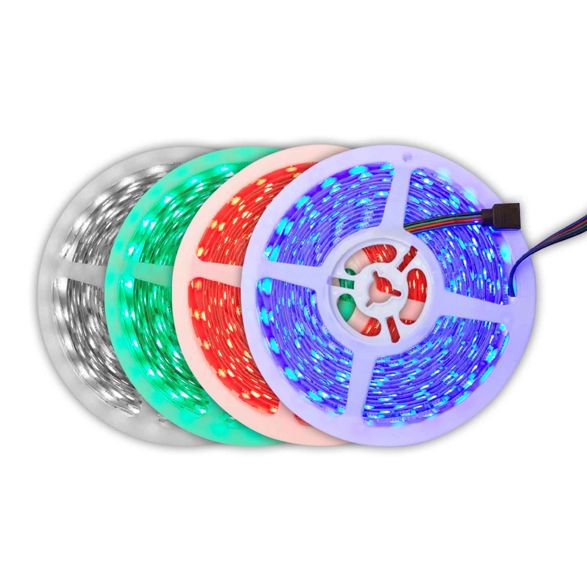 Tira Led Multicolor Rgb Megaluz 5 Metros 60W Con Control Remoto IP65 MEGALUZ Ferreabasto