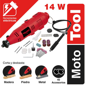 Herramienta Rotativa MotoTool Santul 1/8" 140W Con Accesorios SANTUL Ferreabasto