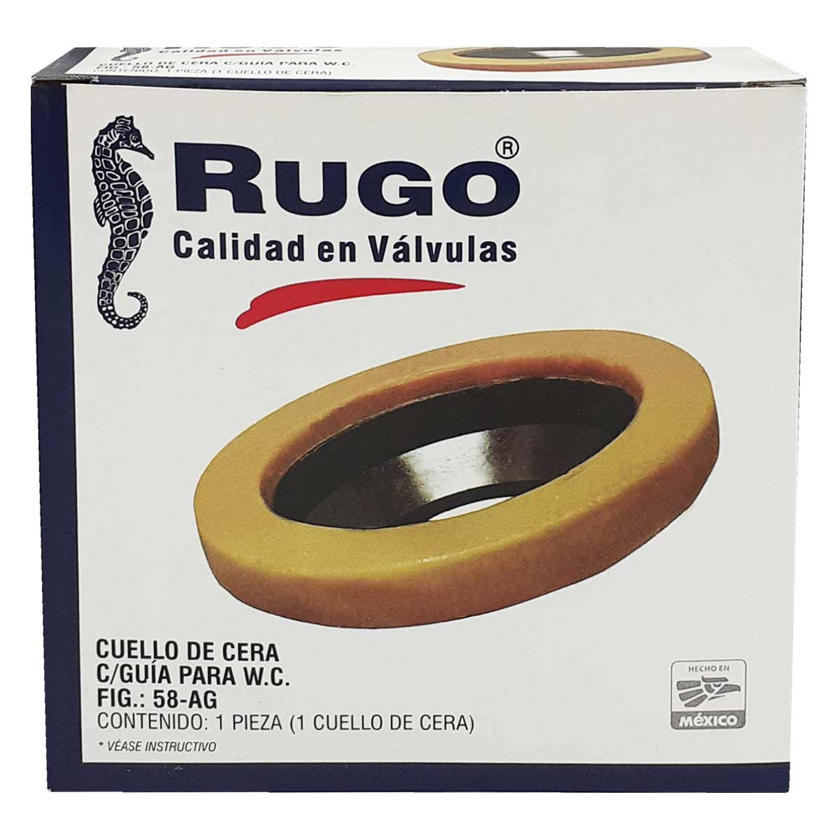 caja con cuello de cera con guia