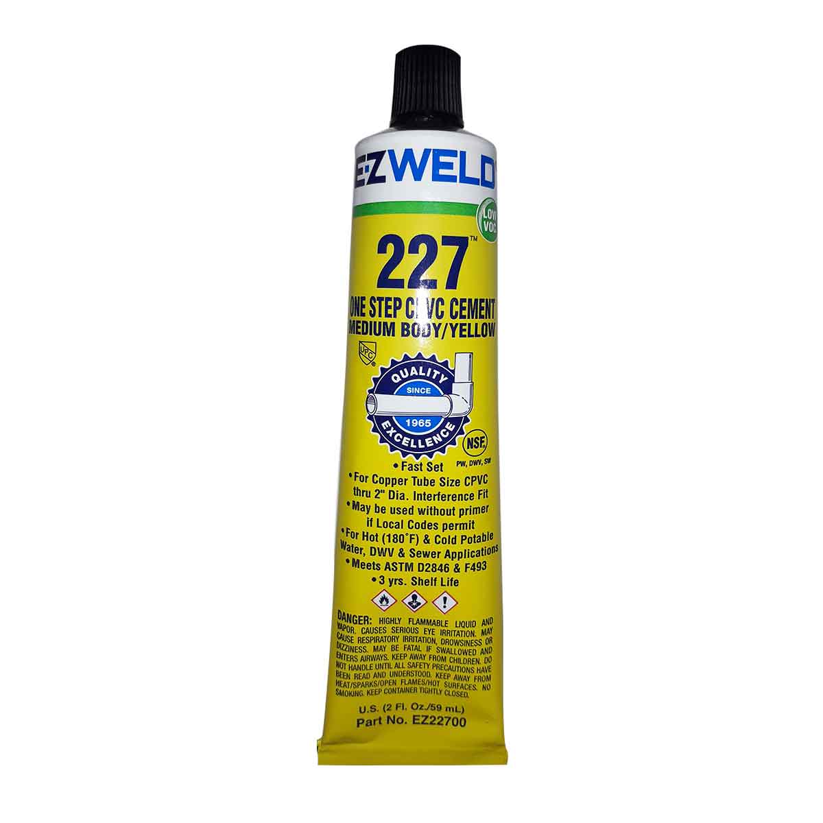 Pegamento Cemento Cpvc Amarillo Tubo 59ml 227 Ez Weld EZ WELD Ferreabasto