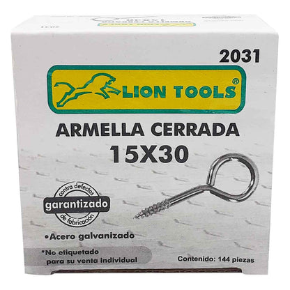 caja de ARMELLA CERRADA 15 X 30 144 PZS LION TOOLS
