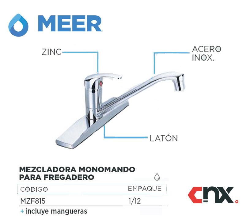 Mezcladora Para Fregadero Monomando Zinc Meer MEER Ferreabasto