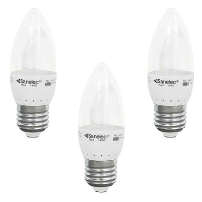 3 focos tipo vela blancos