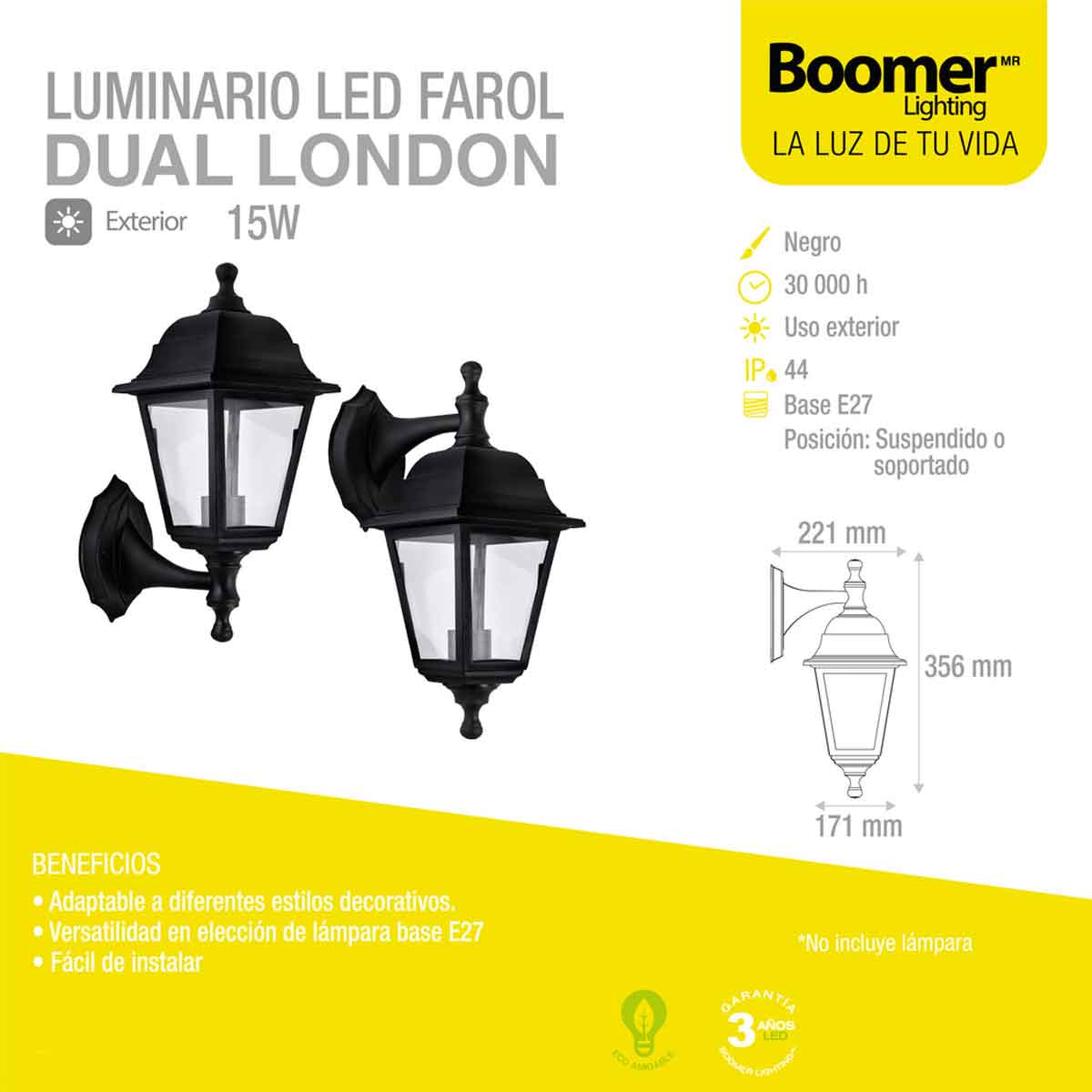 ficha tecnica farol dual london boomer