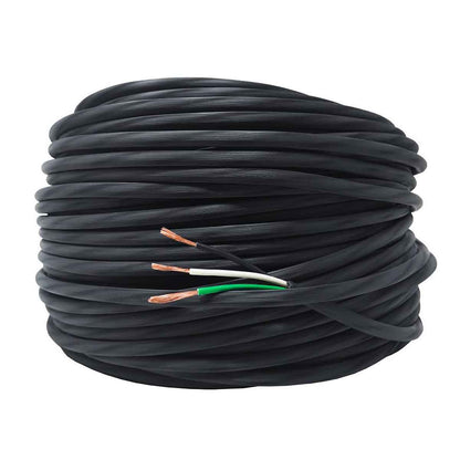 rollo cable uso rudo negro tres hilos