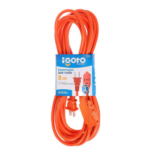 Extension Uso Rudo Naranja 16Awg 8M Igoto IGOTO Ferreabasto